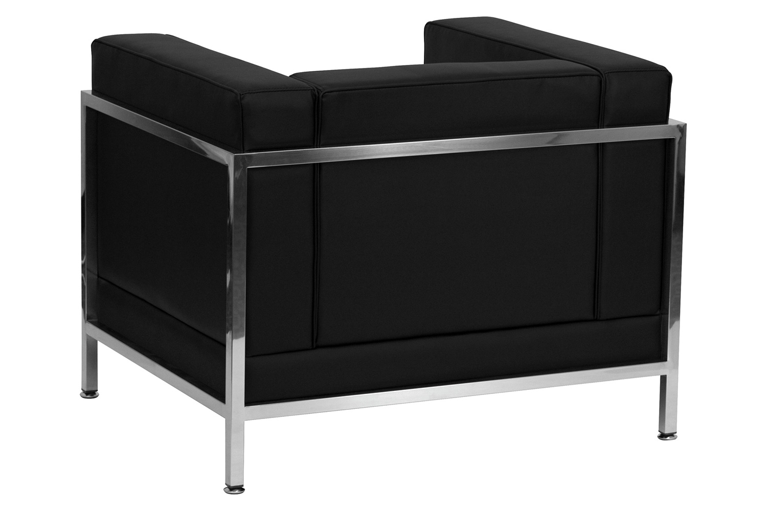 BLNK HERCULES Imagination Series LeatherSoft Contemporary Chair with Encasing Frame - Black