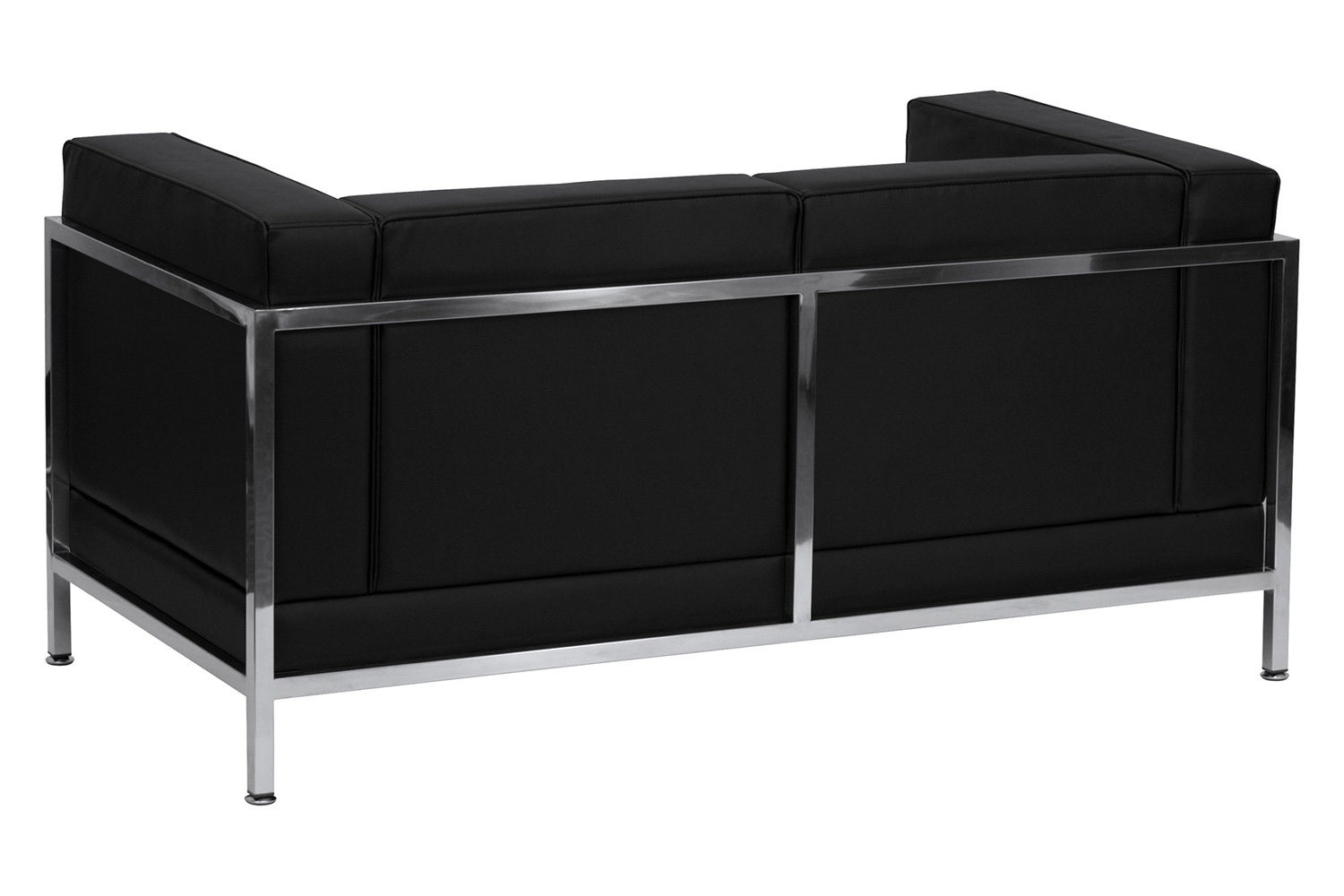 BLNK HERCULES Imagination Series LeatherSoft Contemporary Loveseat with Encasing Frame - Black