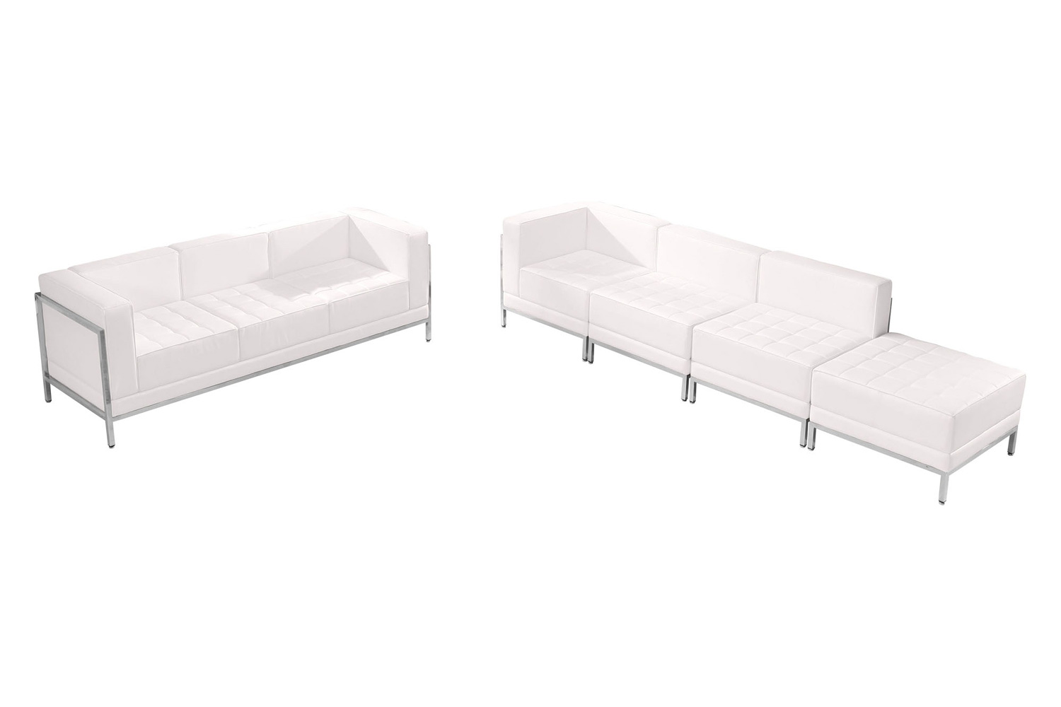BLNK - HERCULES Imagination Series LeatherSoft Sofa and Lounge Chair Set 5 Pieces