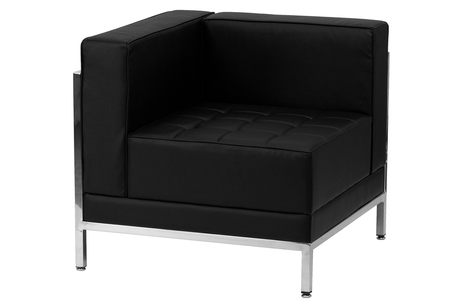 BLNK HERCULES Imagination Series LeatherSoft Sofa Set 5 Pieces - Black