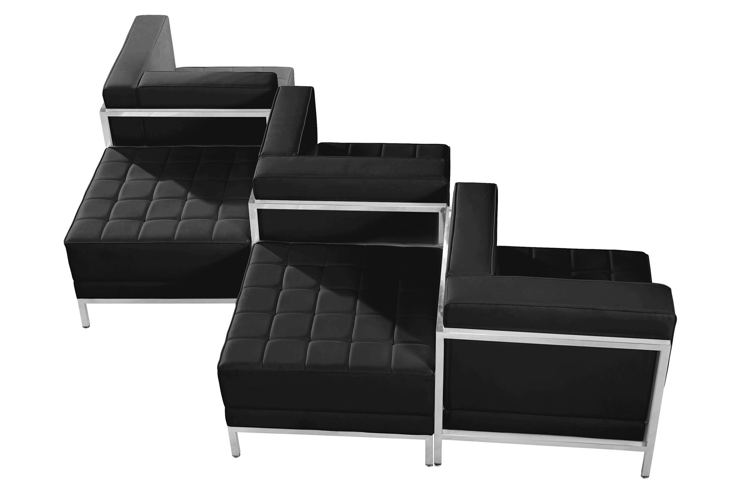BLNK - HERCULES Imagination Series LeatherSoft Chair and Ottoman Set 5 Piece