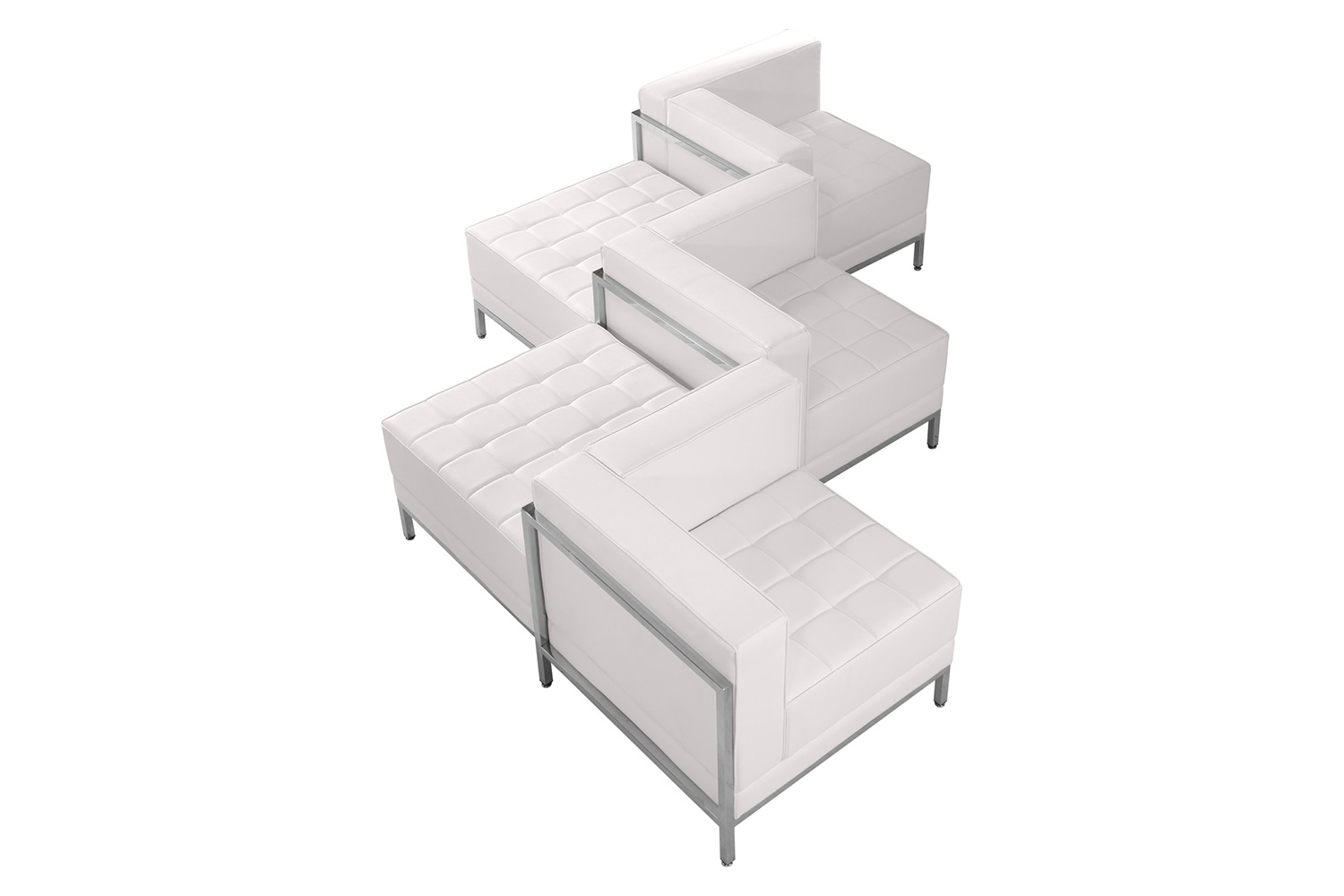 BLNK - HERCULES Imagination Series LeatherSoft Chair and Ottoman Set 5 Piece