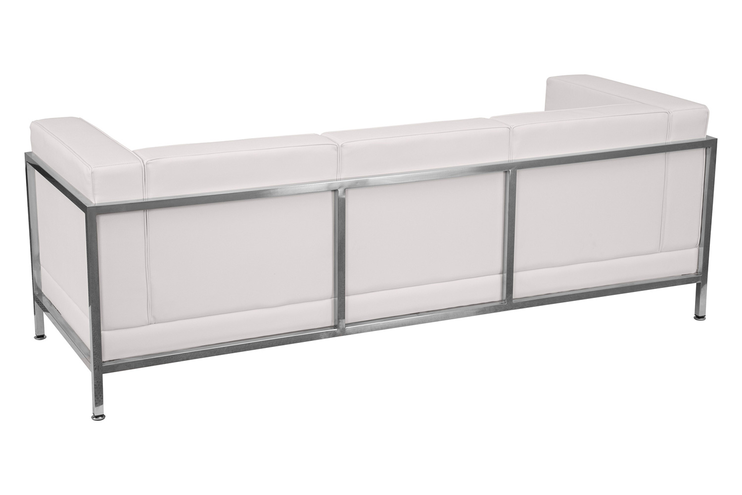 BLNK HERCULES Imagination Series LeatherSoft Contemporary Sofa with Encasing Frame - Melrose White