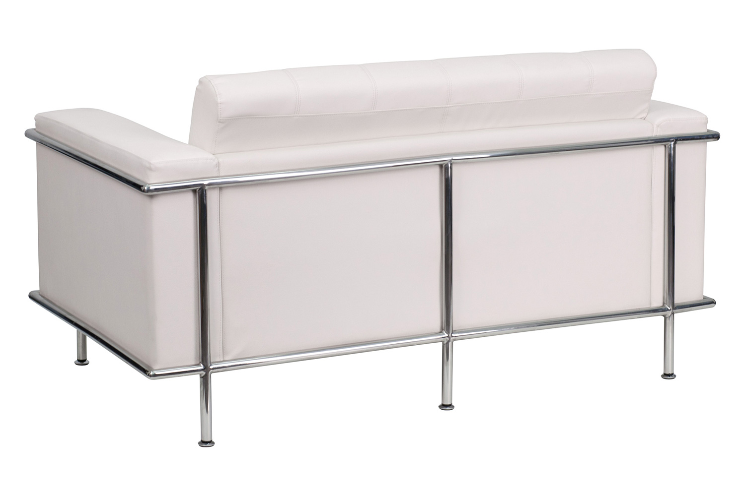 BLNK HERCULES Lesley Series LeatherSoft Contemporary Loveseat with Encasing Frame - Melrose White