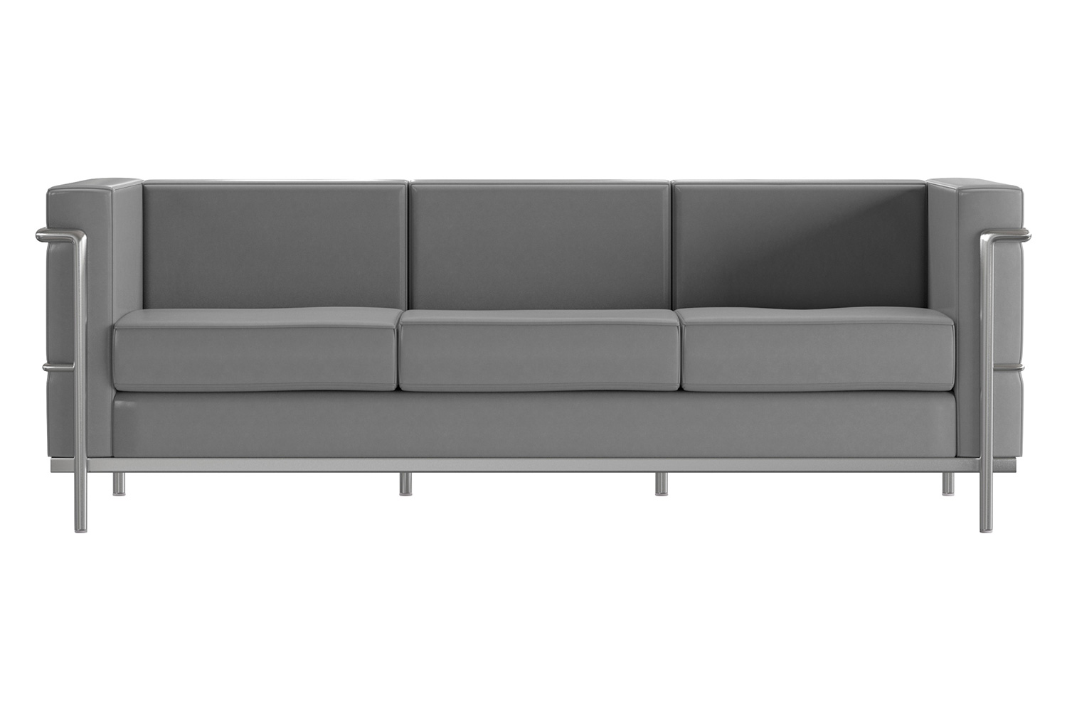 BLNK HERCULES Regal Series LeatherSoft Contemporary Sofa with Encasing Frame - Gray