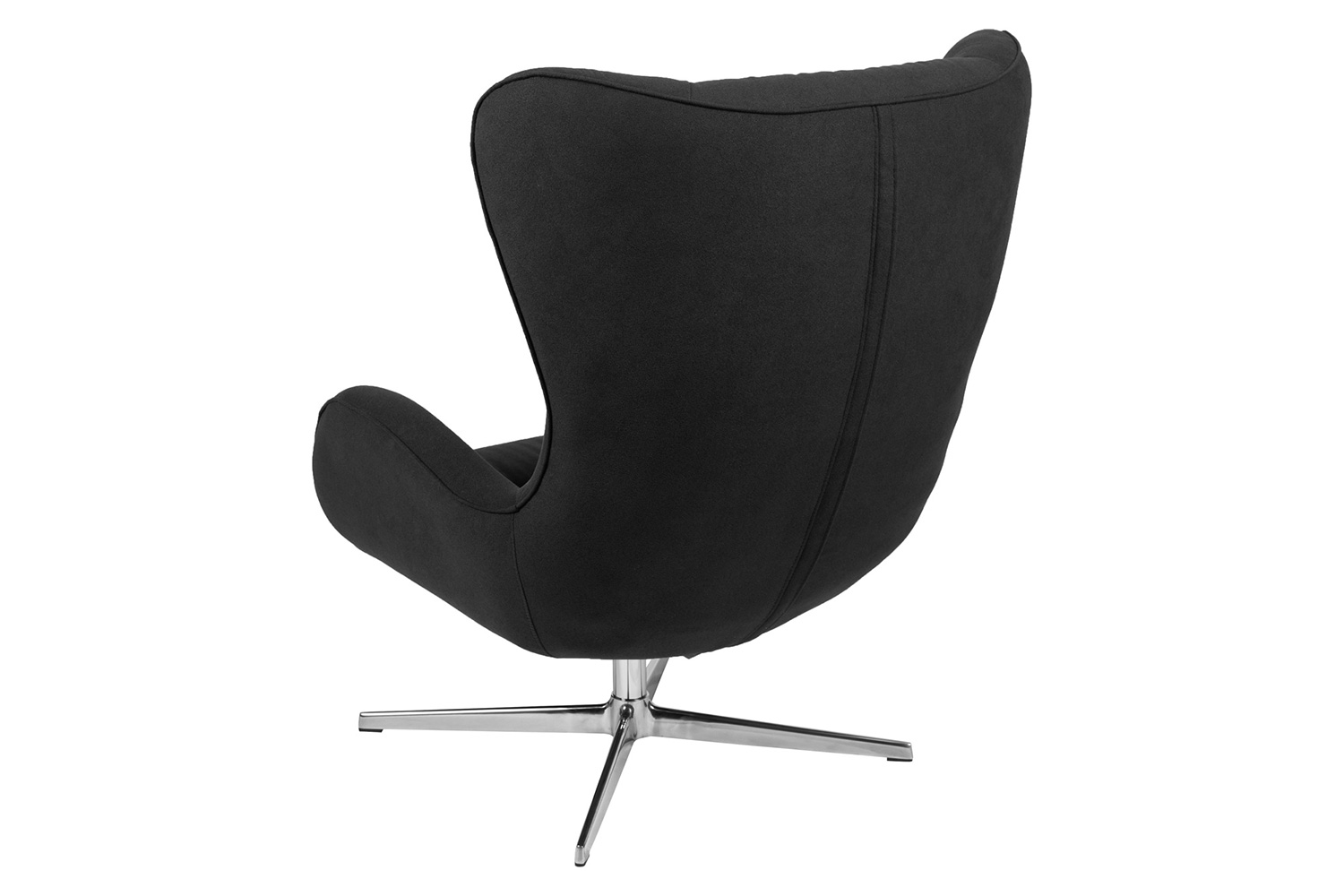 BLNK Rally Fabric Swivel Wing Chair - Black