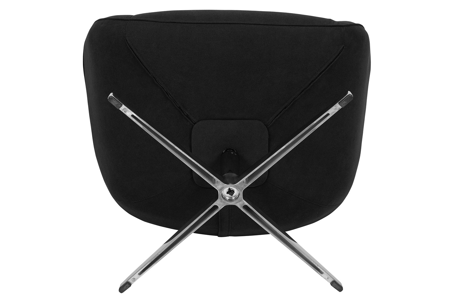 BLNK Rally Fabric Swivel Wing Chair - Black