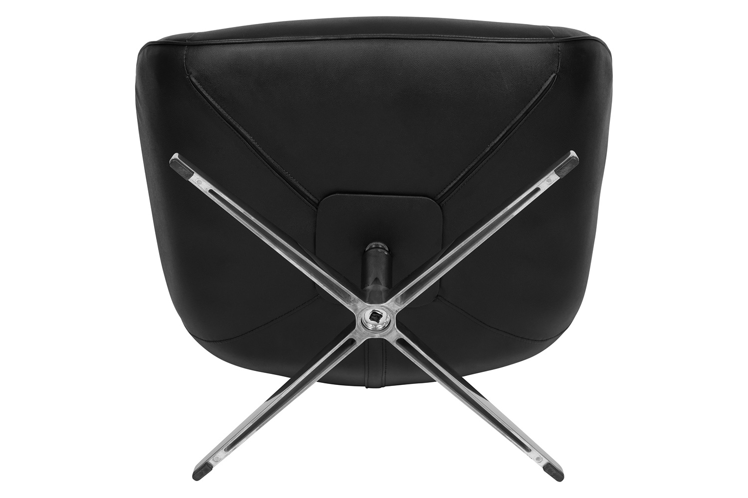 BLNK Rally LeatherSoft Swivel Wing Chair - Black