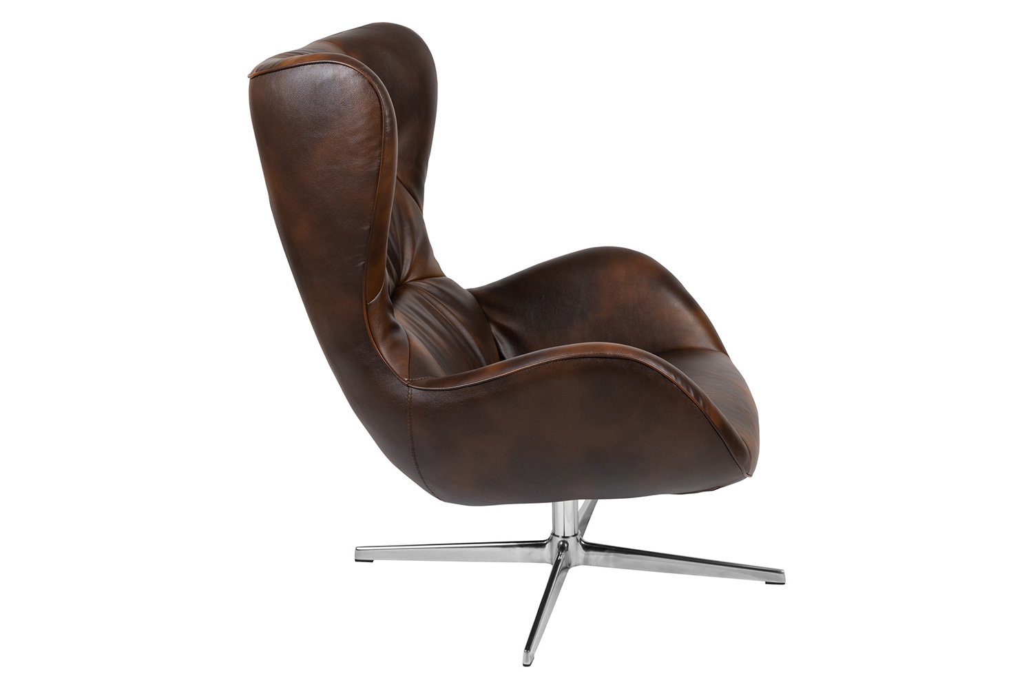 BLNK Rally LeatherSoft Swivel Wing Chair - Bomber Jacket