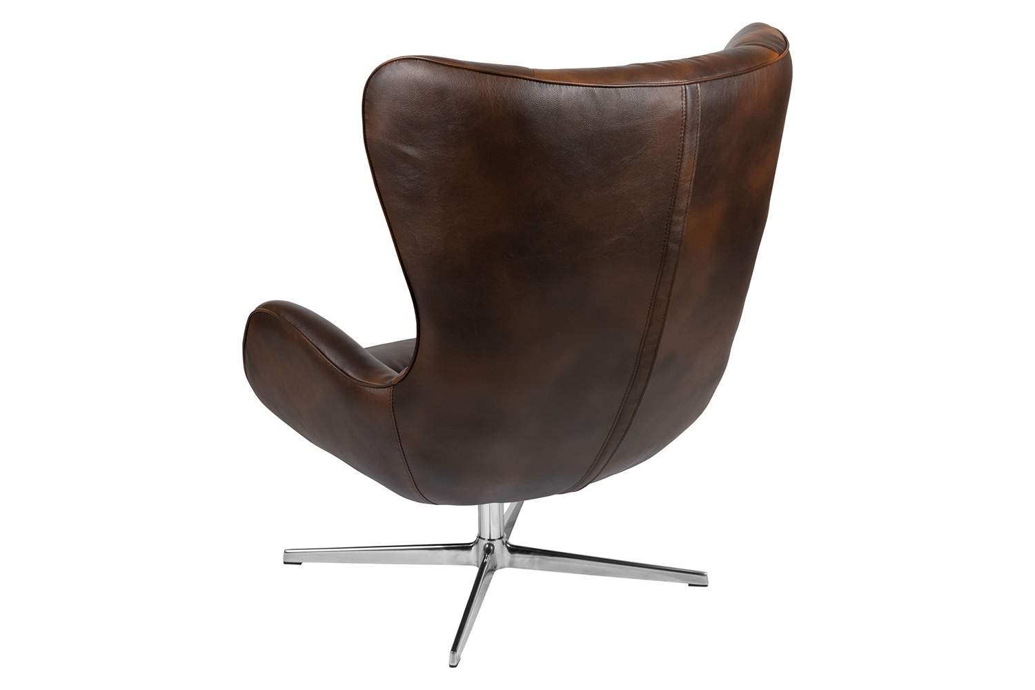 BLNK Rally LeatherSoft Swivel Wing Chair - Bomber Jacket