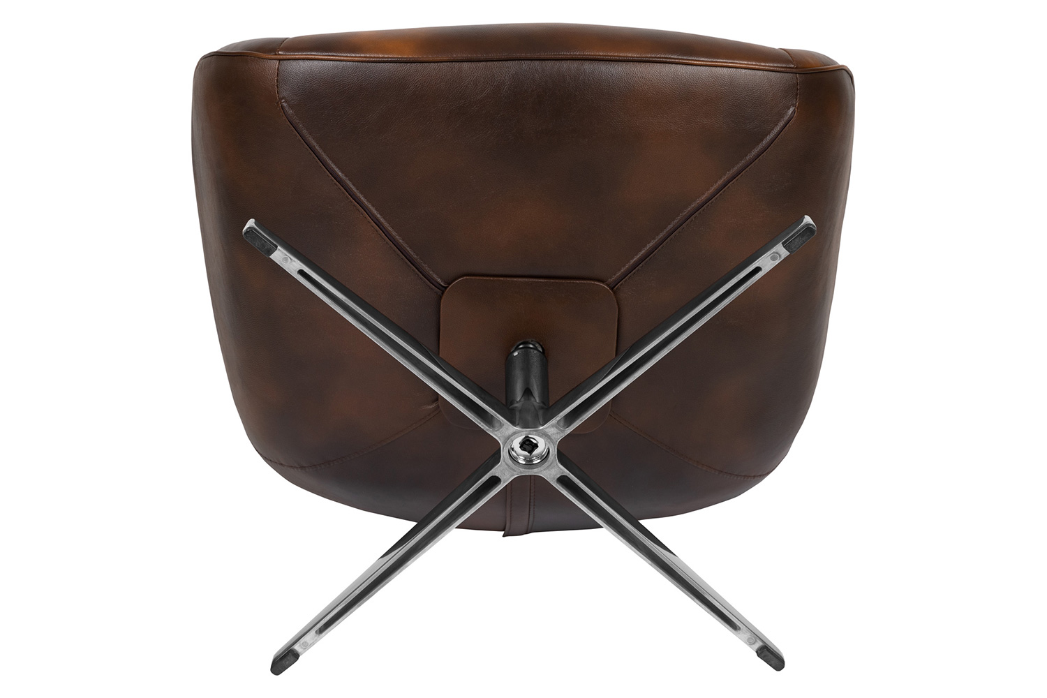 BLNK Rally LeatherSoft Swivel Wing Chair - Bomber Jacket