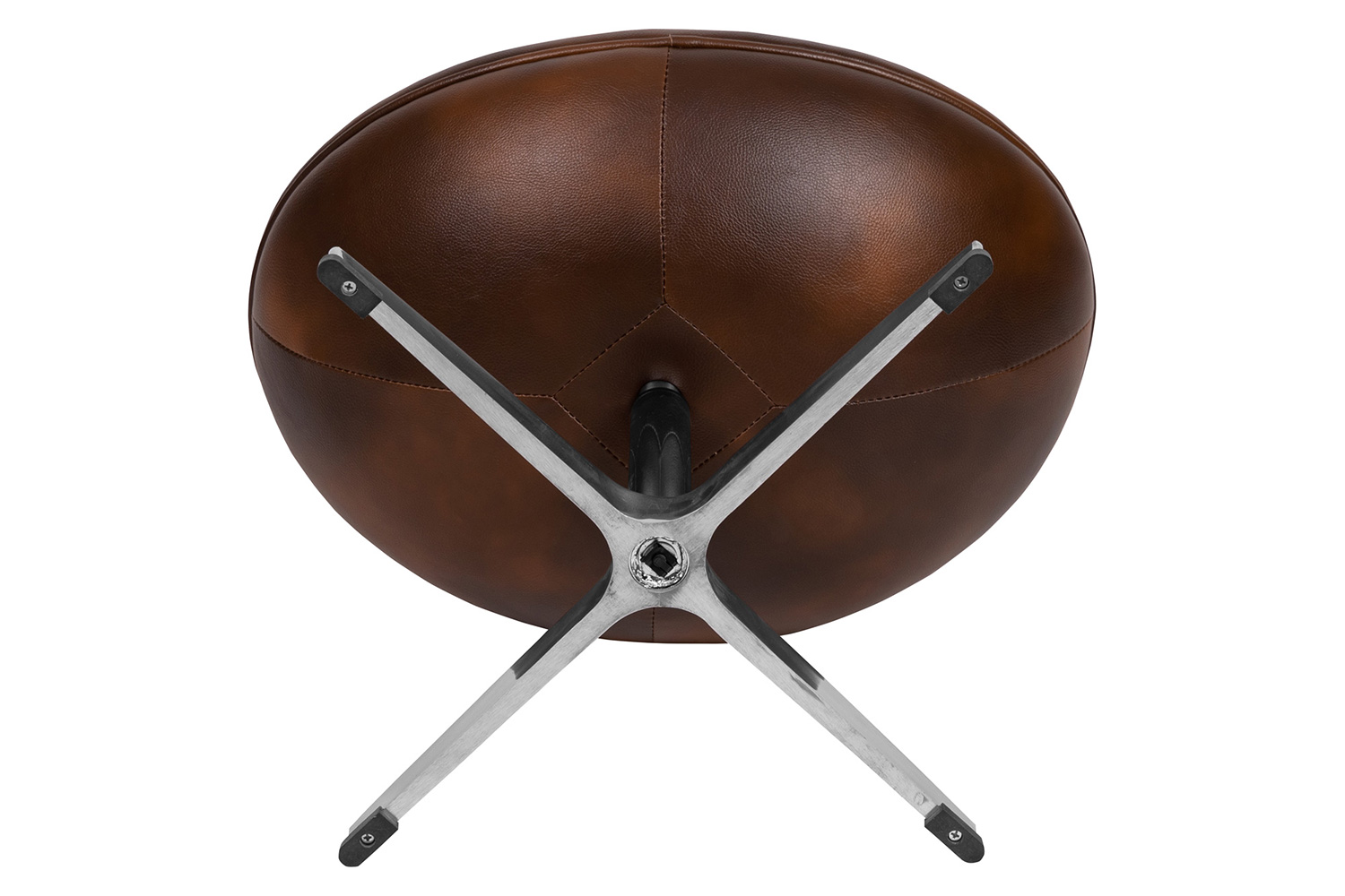 BLNK Rally LeatherSoft Saddle Wing Ottoman - Bomber Jacket