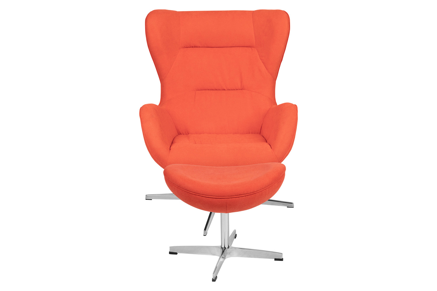 BLNK - Rally Fabric Swivel Wing Chair and Ottoman Set