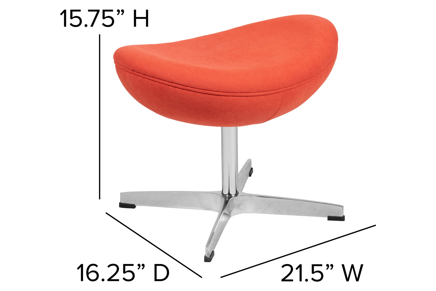 BLNK - Rally Fabric Swivel Wing Chair and Ottoman Set