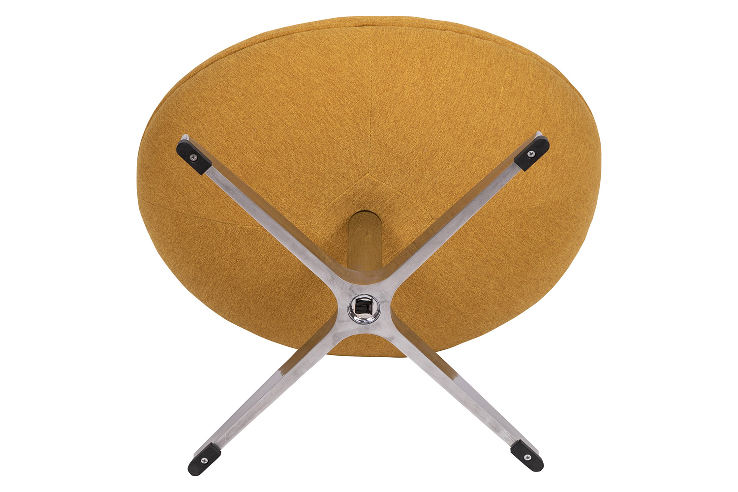 BLNK Rally Fabric Saddle Wing Ottoman - Citron