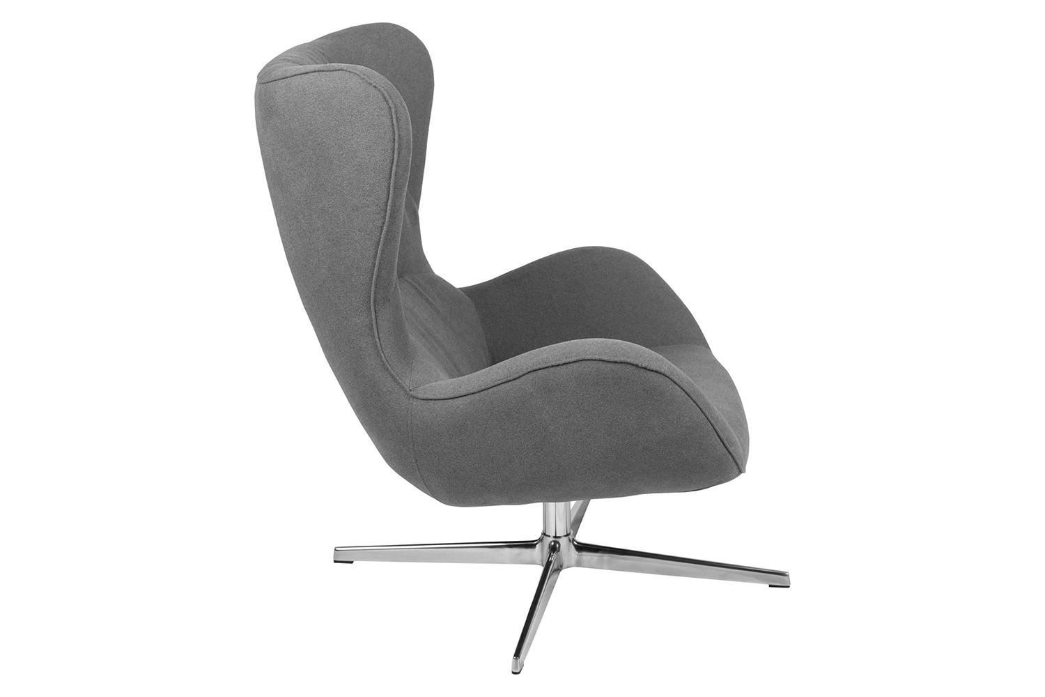 BLNK Rally Fabric Swivel Wing Chair - Gray