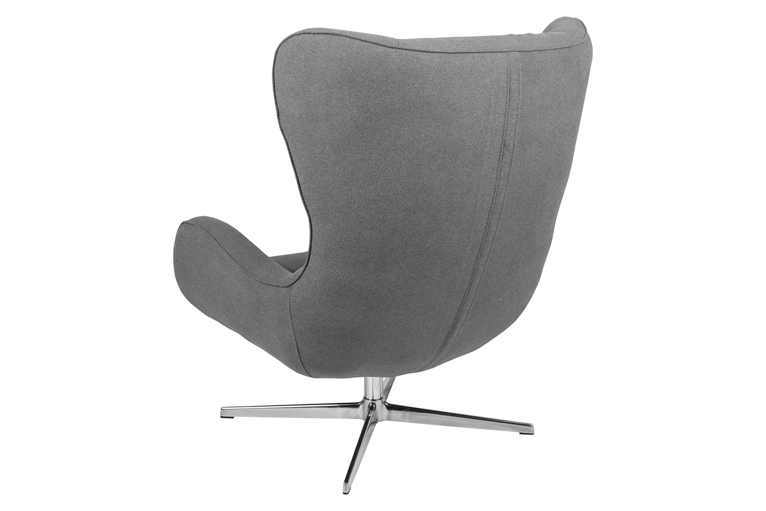 BLNK Rally Fabric Swivel Wing Chair - Gray