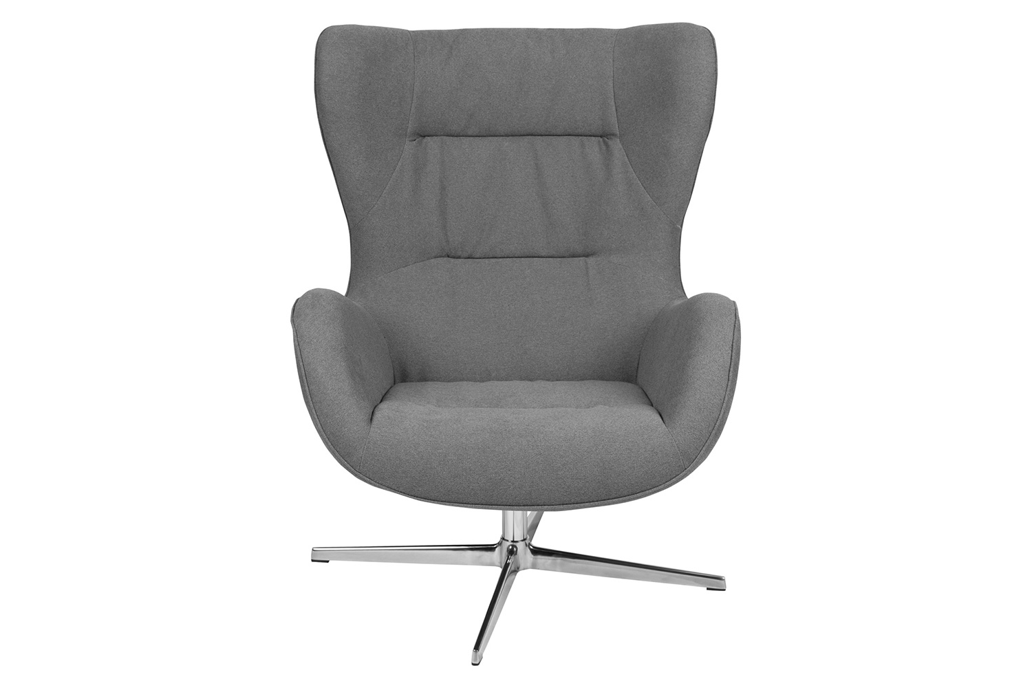 BLNK Rally Fabric Swivel Wing Chair - Gray