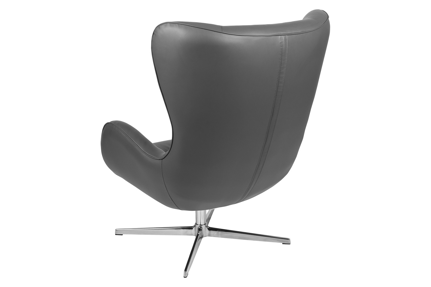 BLNK Rally LeatherSoft Swivel Wing Chair - Gray