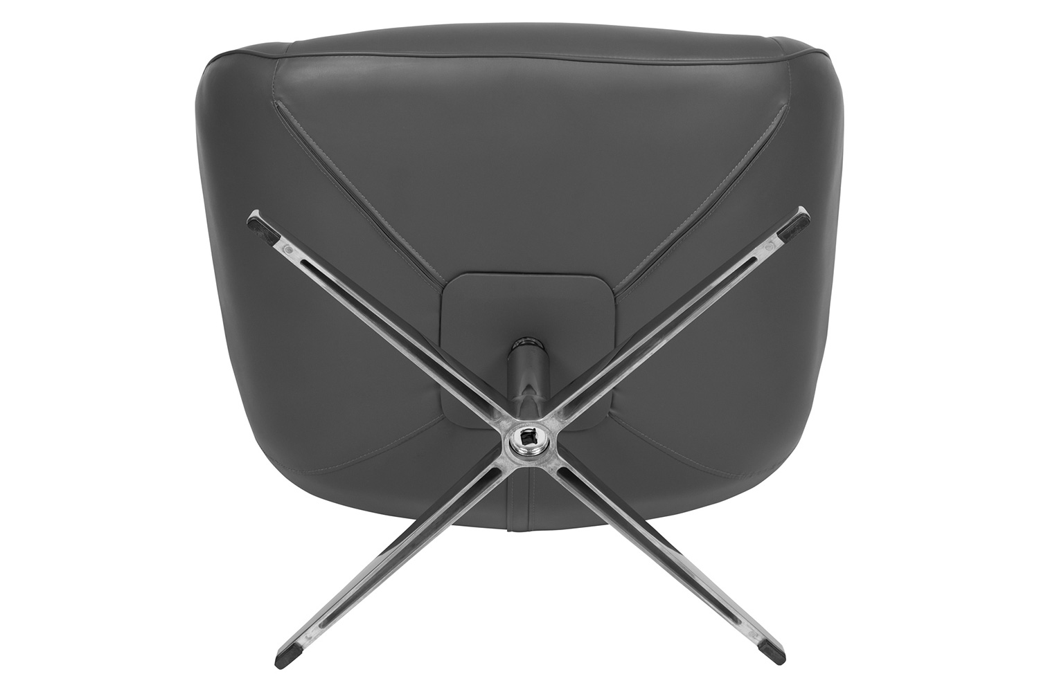 BLNK Rally LeatherSoft Swivel Wing Chair - Gray