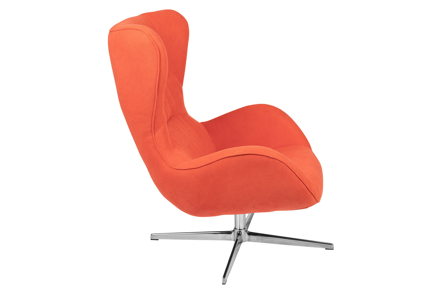 BLNK Rally Fabric Swivel Wing Chair - Orange