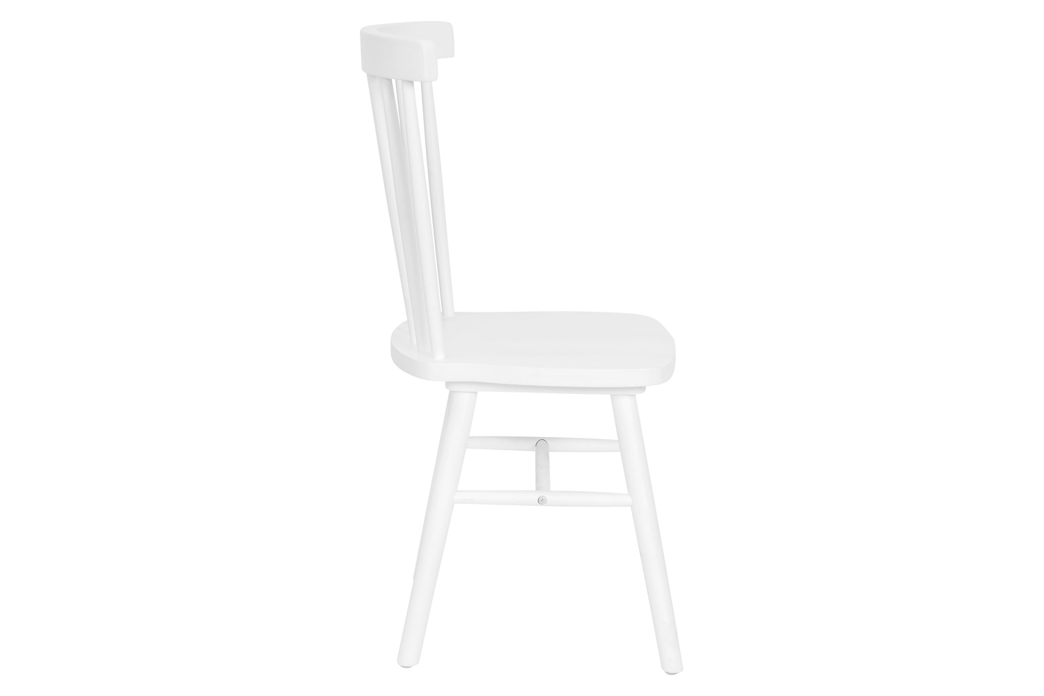 BLNK Ingrid Commercial Windsor Dining Chairs, Solid Wood Armless Spindle Back Restaurant Dining Chairs Set of 2 - White