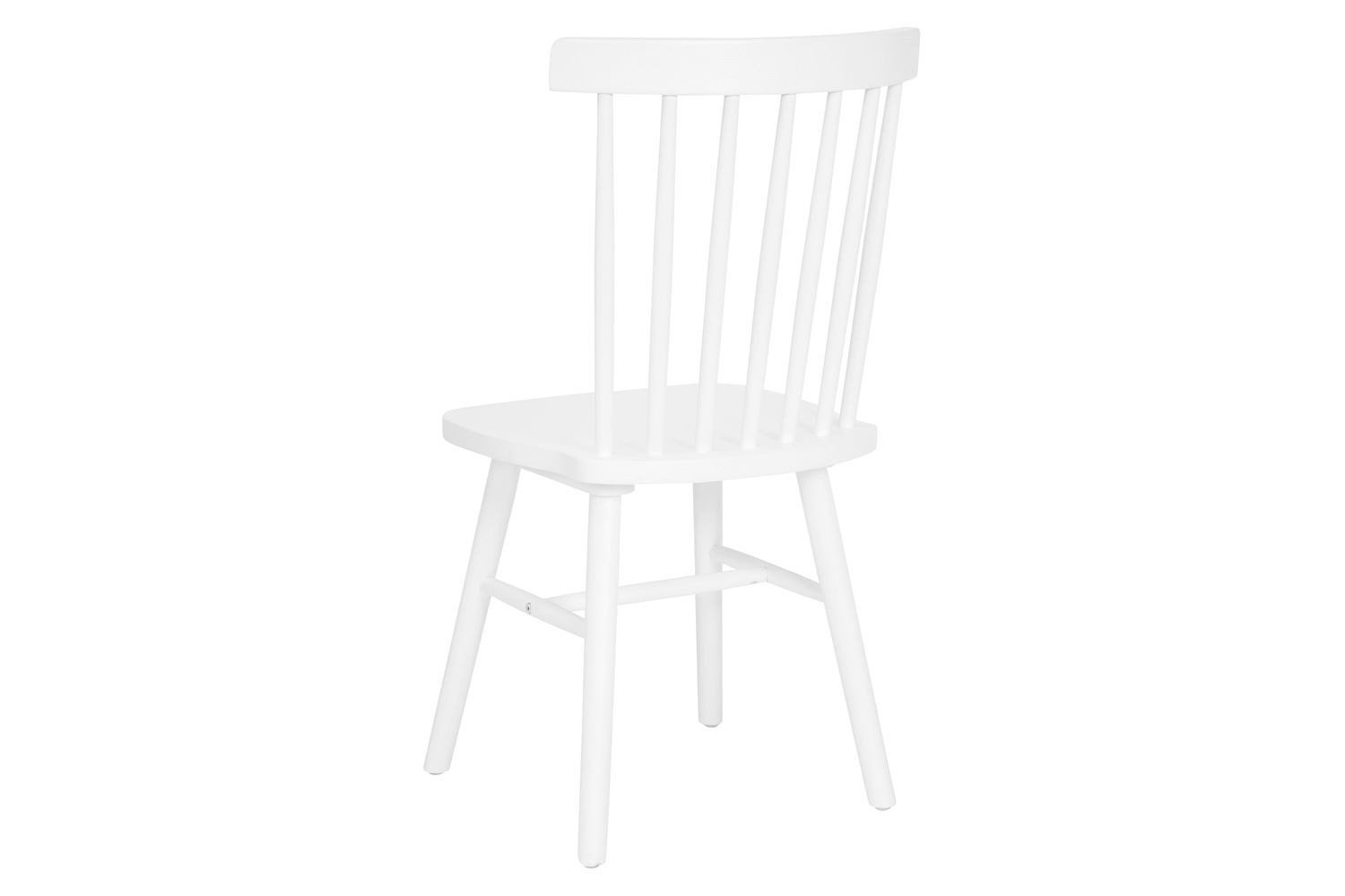 BLNK Ingrid Commercial Windsor Dining Chairs, Solid Wood Armless Spindle Back Restaurant Dining Chairs Set of 2 - White