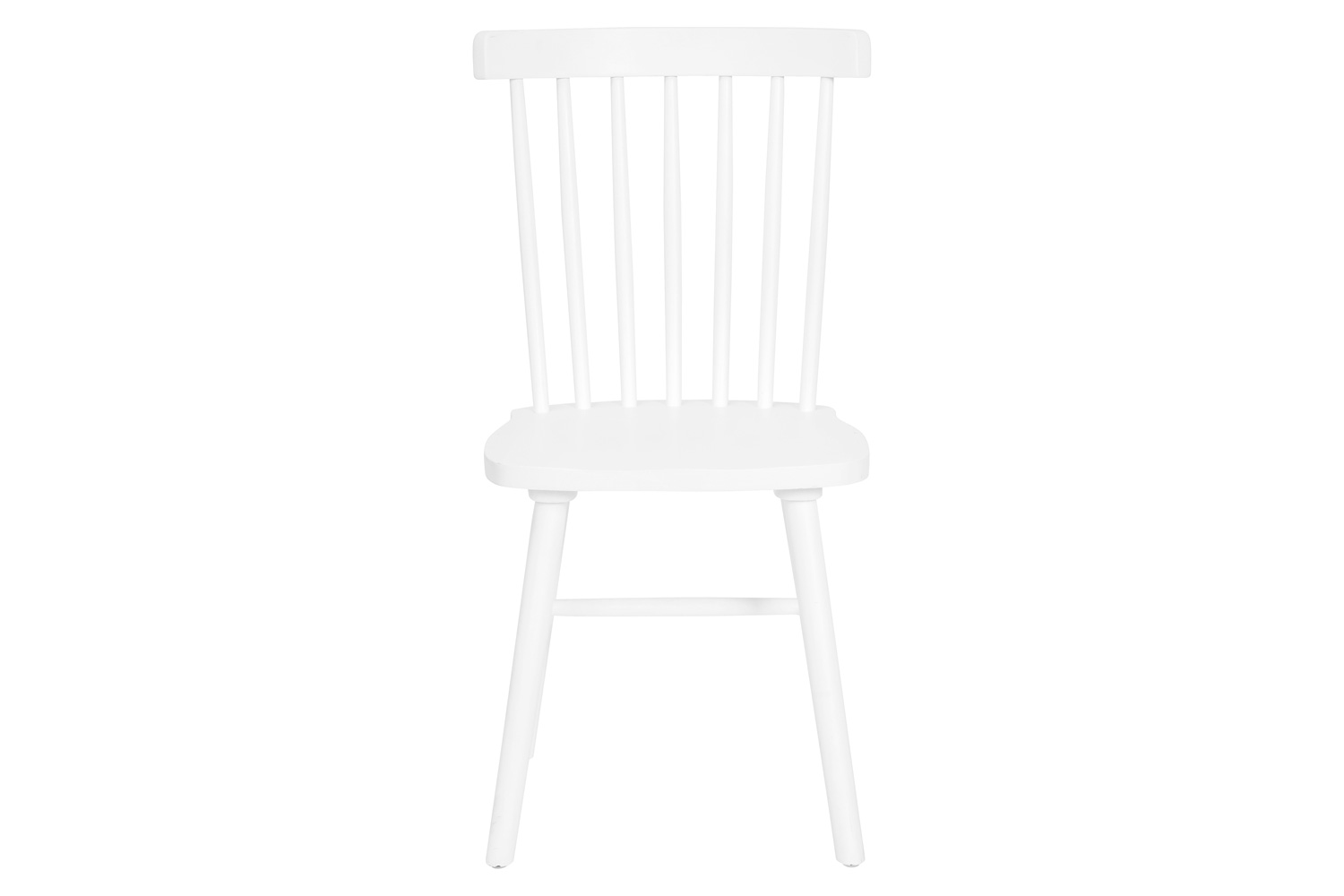 BLNK Ingrid Commercial Windsor Dining Chairs, Solid Wood Armless Spindle Back Restaurant Dining Chairs Set of 2 - White