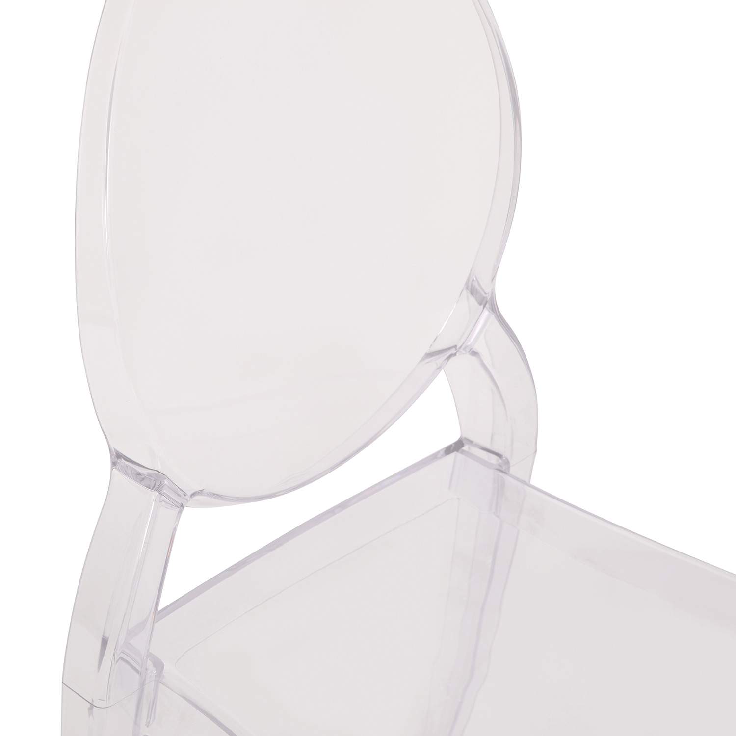 BLNK - Revna Transparent Crystal Banquet and Event Ghost Chairs Set of 4