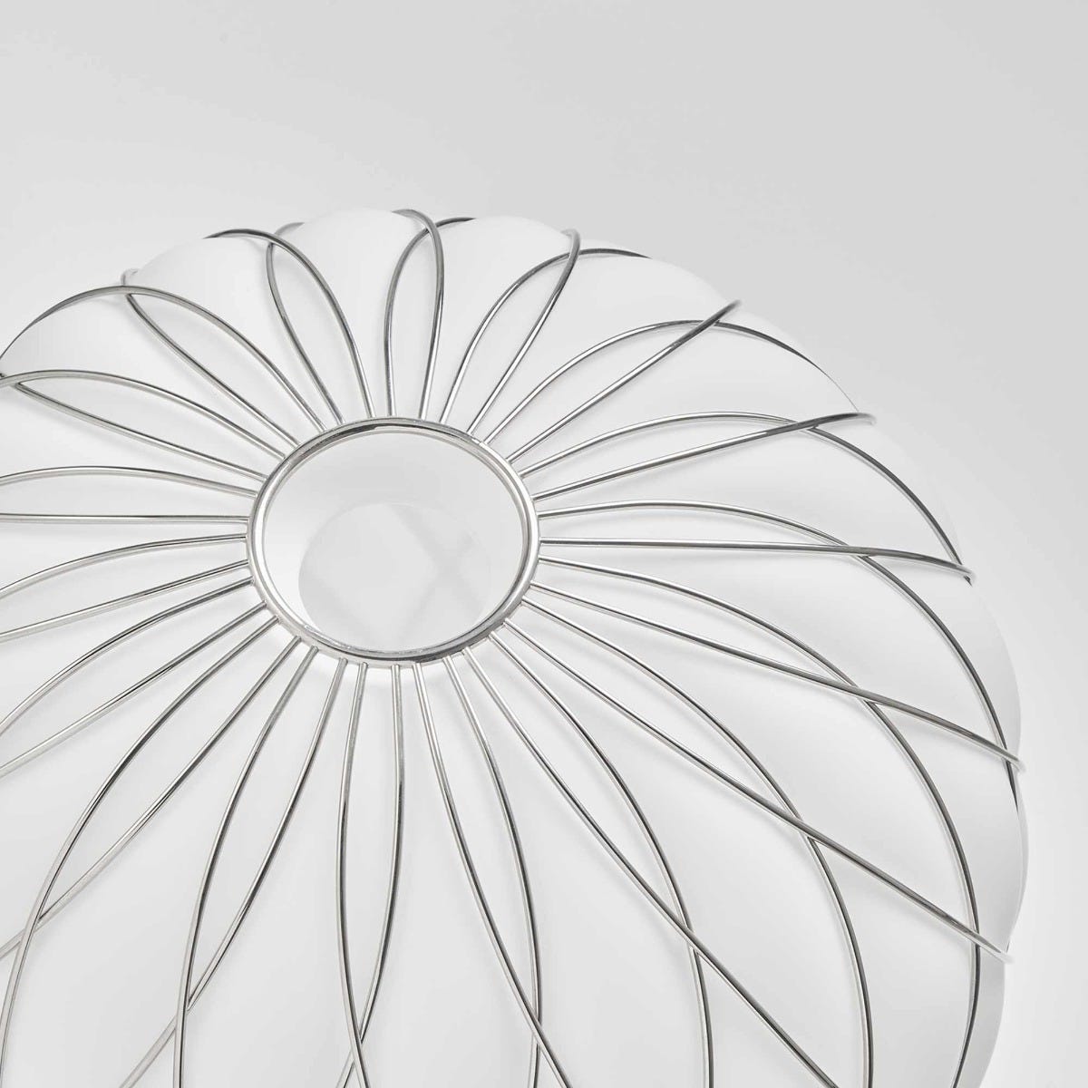 FontanaArte Pinecone Large Table Lamp - Chrome/White, Glass/Galvanized Metal