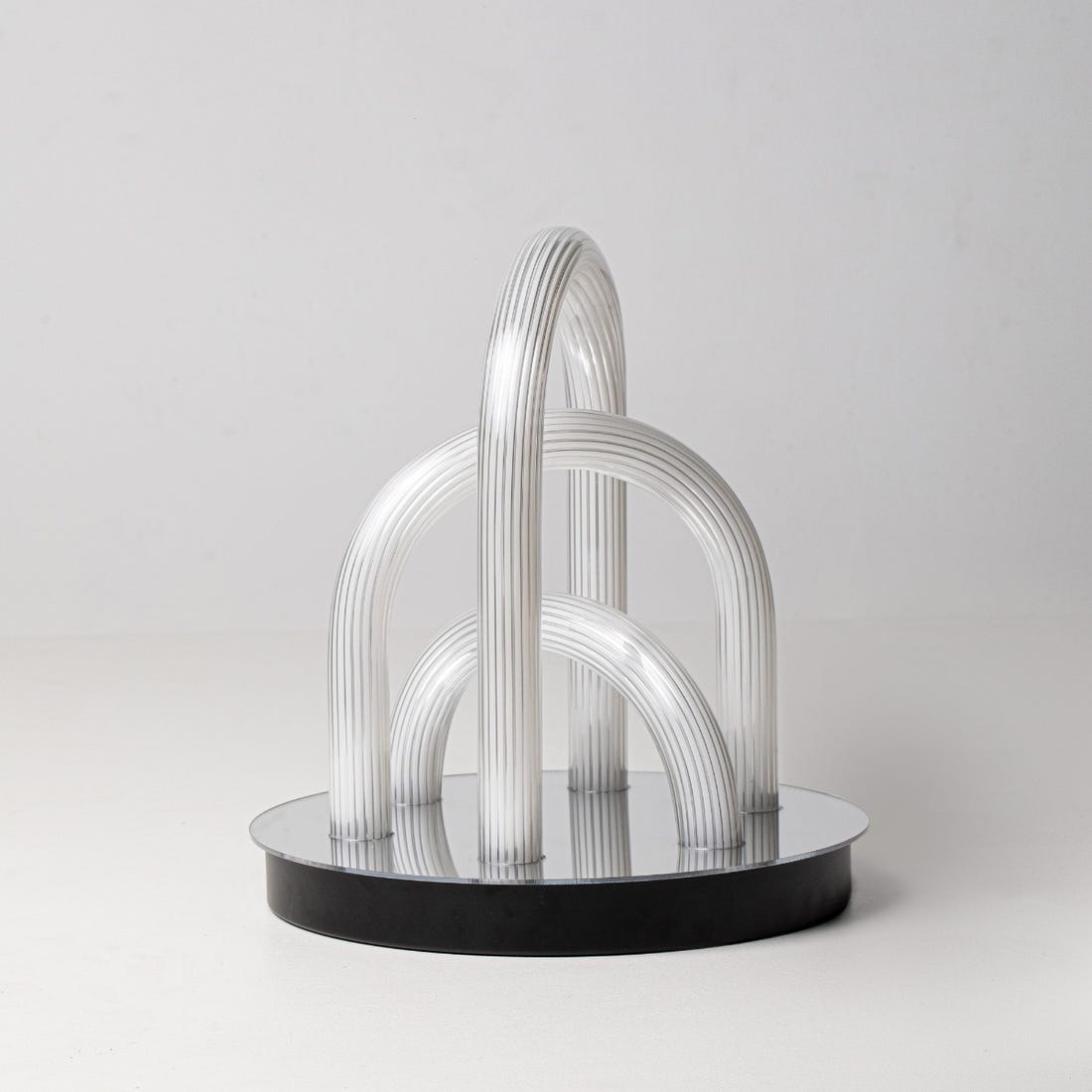 FontanaArte Oort Table Lamp - White/Mirror, Glass/Galvanized Metal