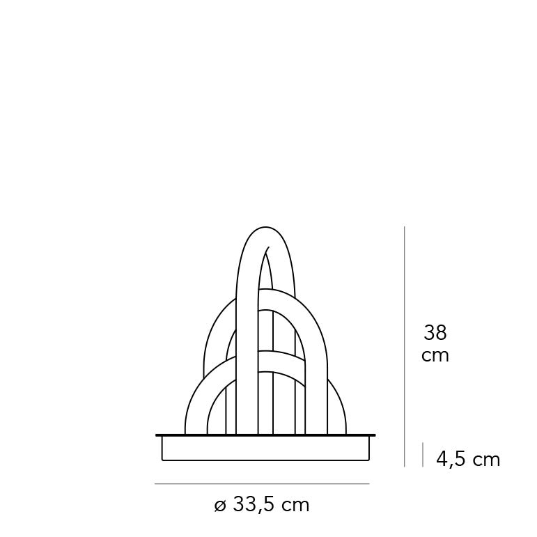 FontanaArte Oort Table Lamp - White/Mirror, Glass/Galvanized Metal