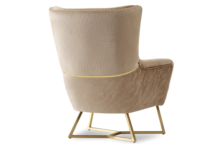 Furnia - Berlin Armchair in Beige, Fabric