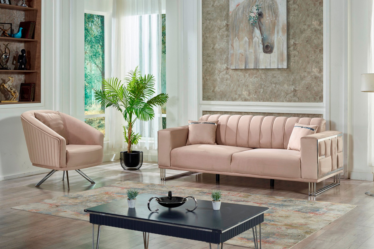Furnia Puzzle Armchair - Cream, Fabric