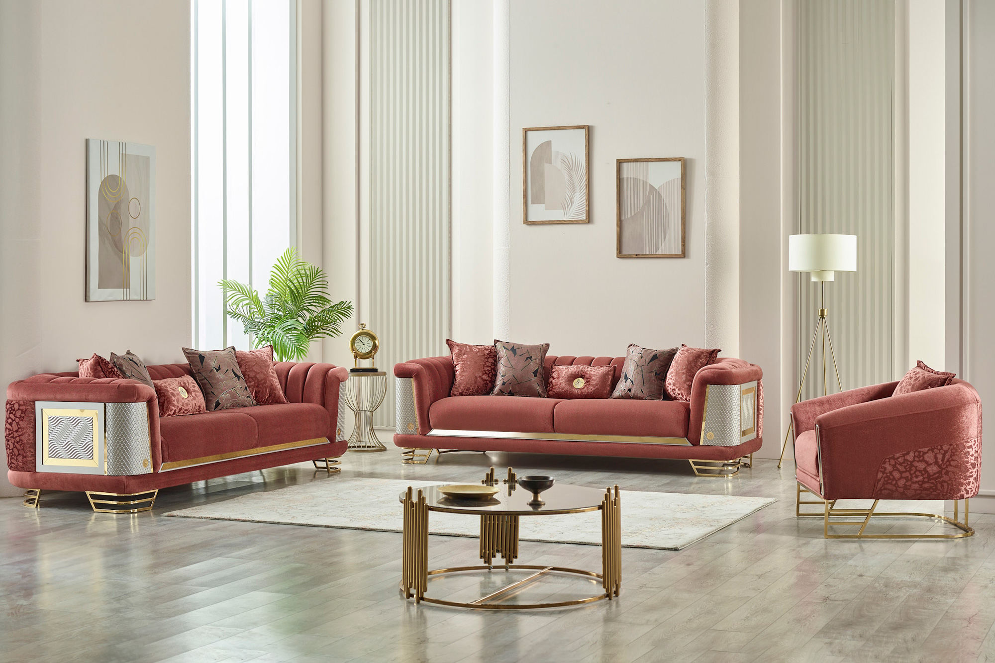 Furnia Romans Armchair - Brick, Fabric