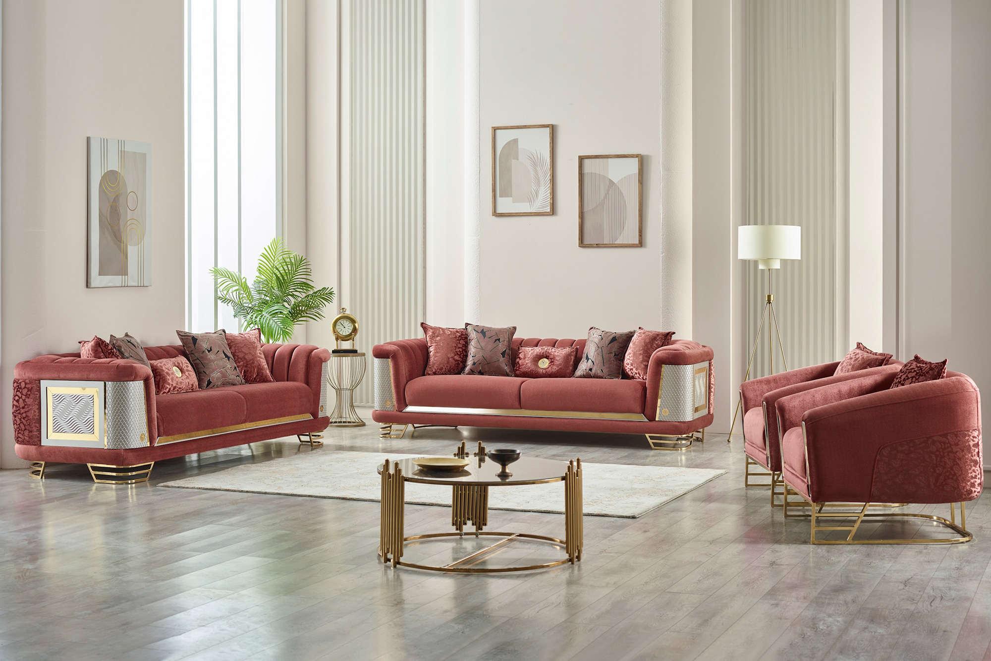 Furnia Romans Armchair - Brick, Fabric