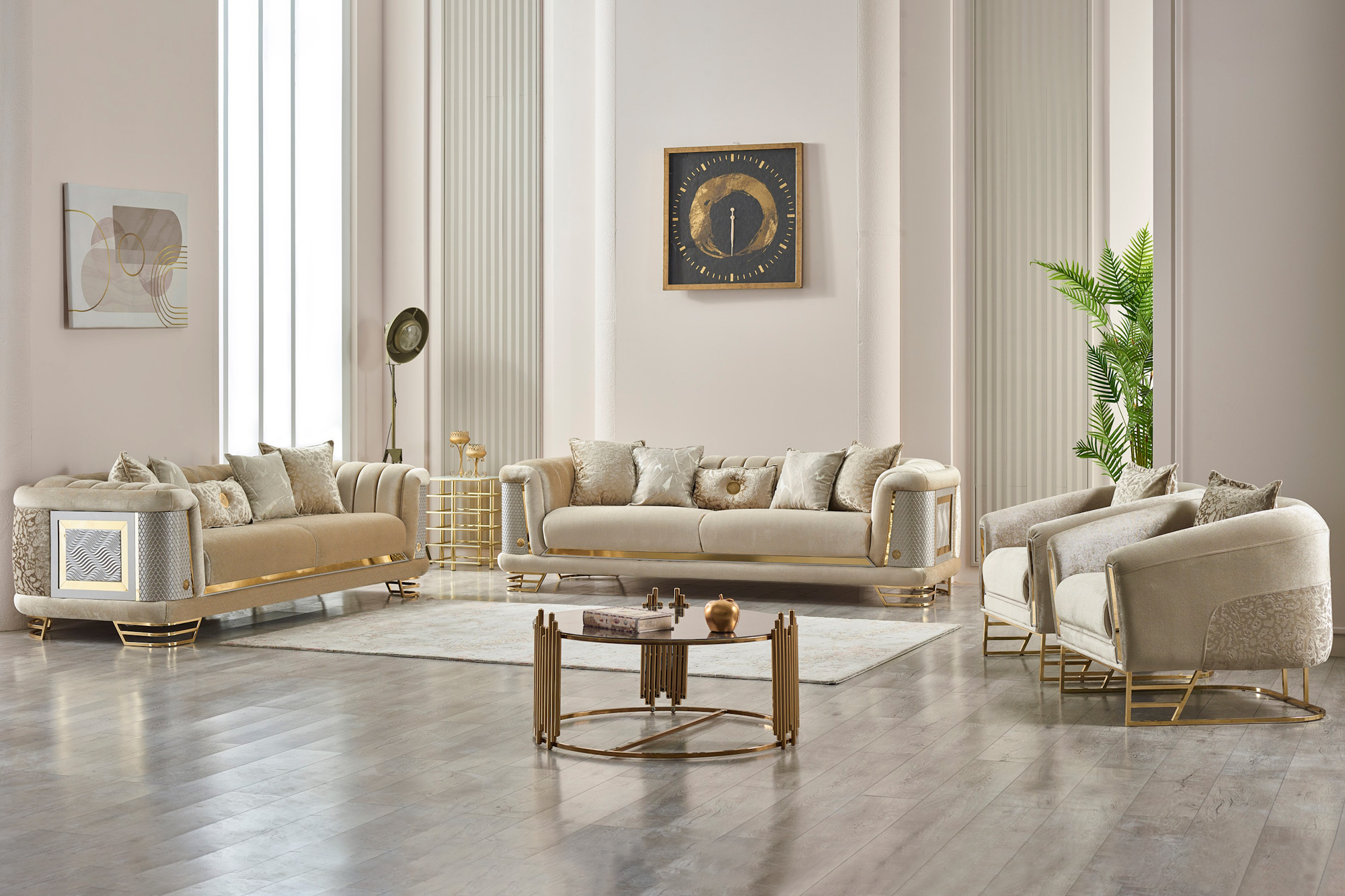 Furnia Romans Armchair - Beige, Fabric