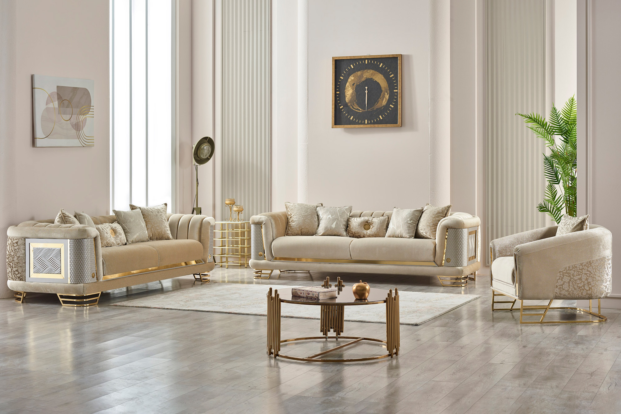 Furnia Romans Armchair - Beige, Fabric