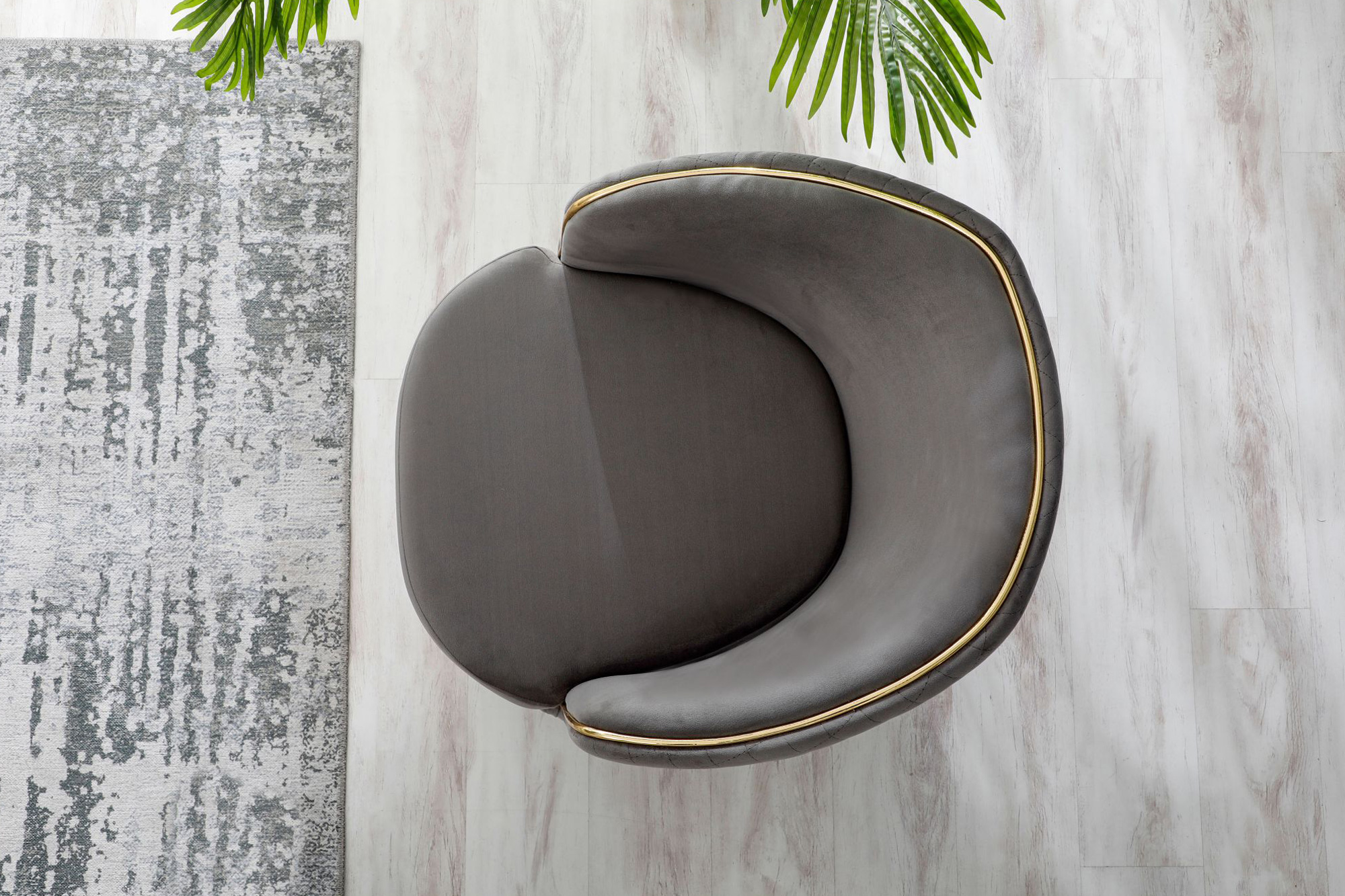 Furnia - Toronto Armchair in Gray, Fabric
