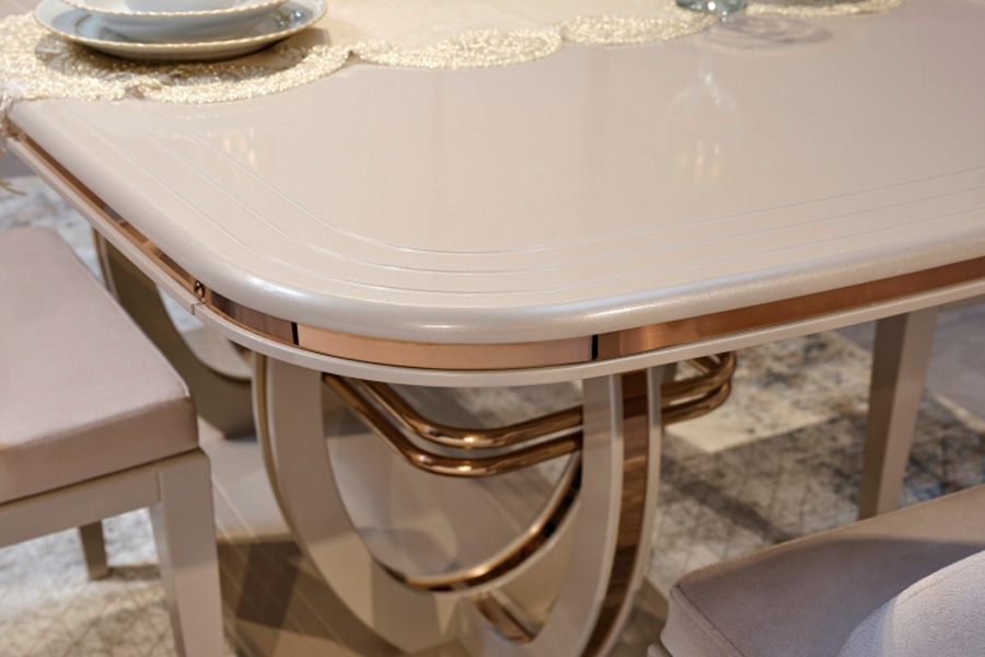 Furnia Paris 102" Dining Table - Cream