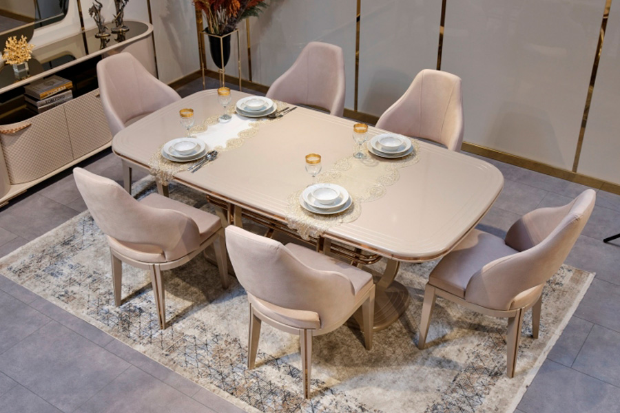 Furnia Paris 94" Dining Table - Cream