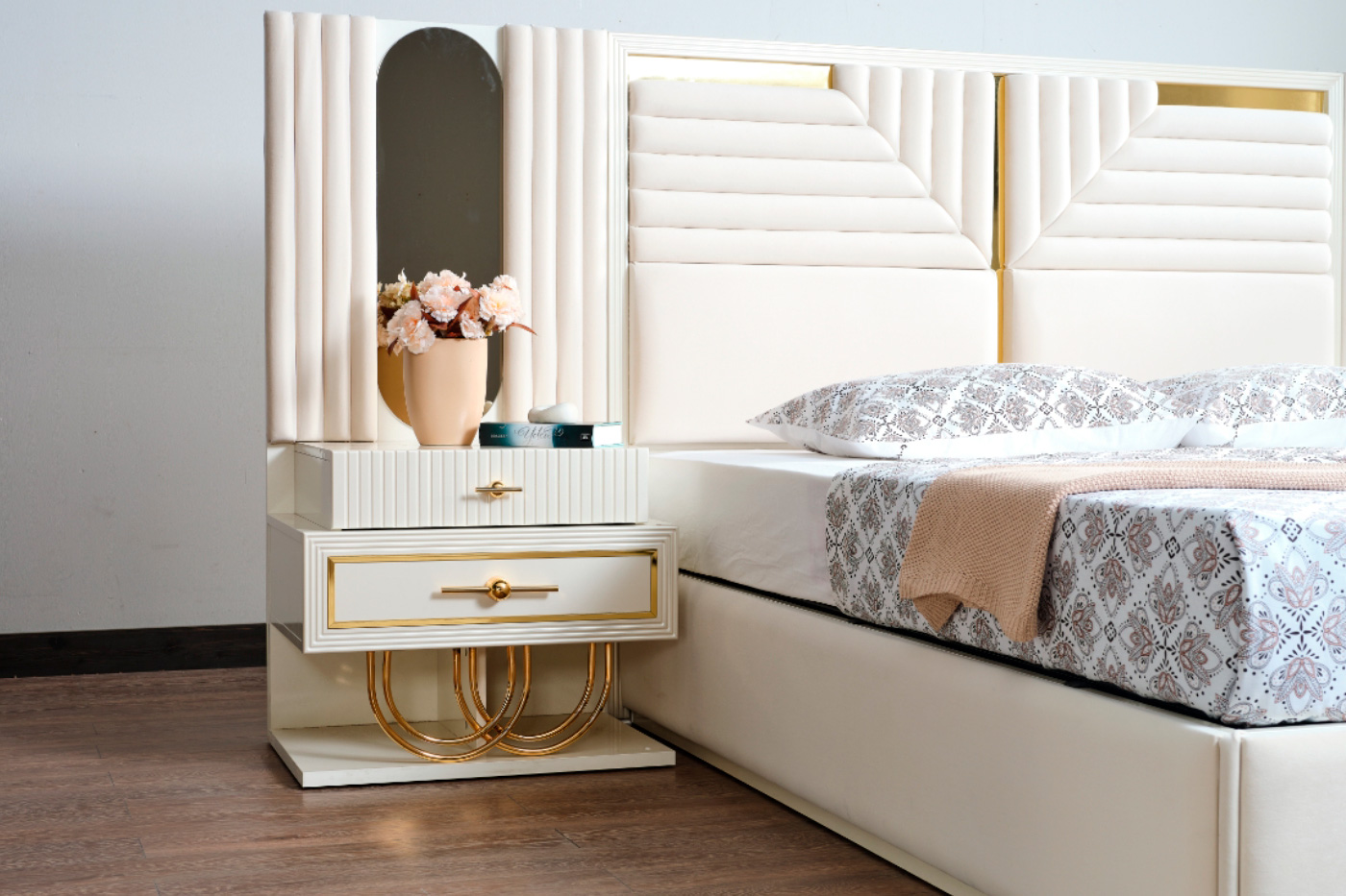 Furnia Marsel Queen Size Headboard - Cream