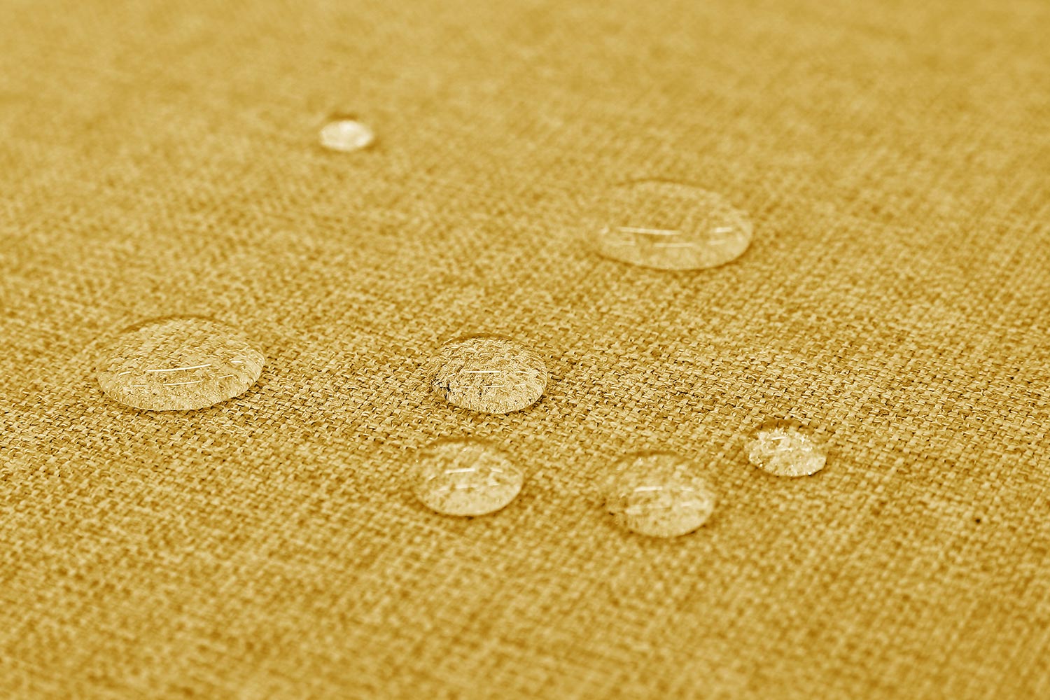 Furnings AVA Yellow Luxury Linen Texture Water Repellent Washable Fabric Modular Loveseat
