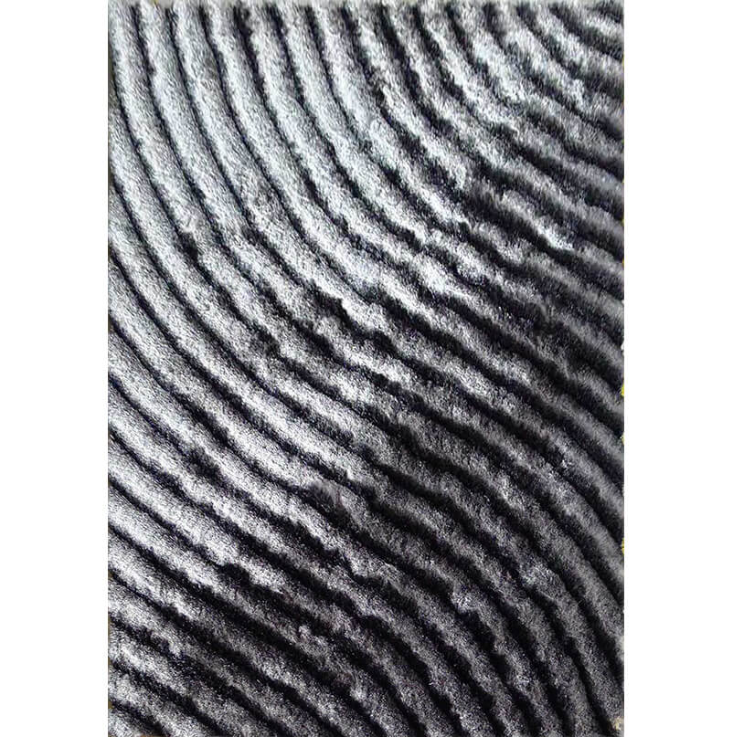 Furnings Belmond Gray 3D Shag Rug - 3'L x 2'W x 1"H