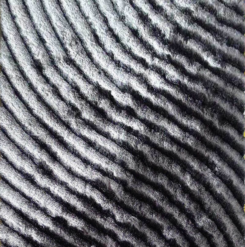 Furnings Belmond Gray 3D Shag Rug - 3'L x 2'W x 1"H