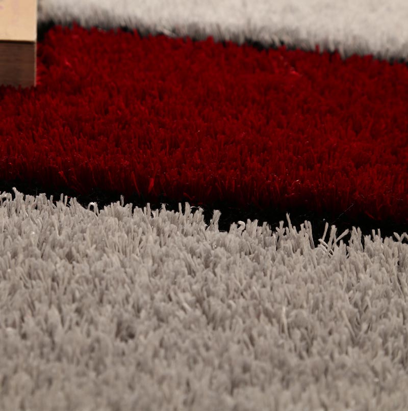 Furnings Aria Red & Gray Soft Pile Shaggy Area Rug - 11'L x 8'W x 1"H