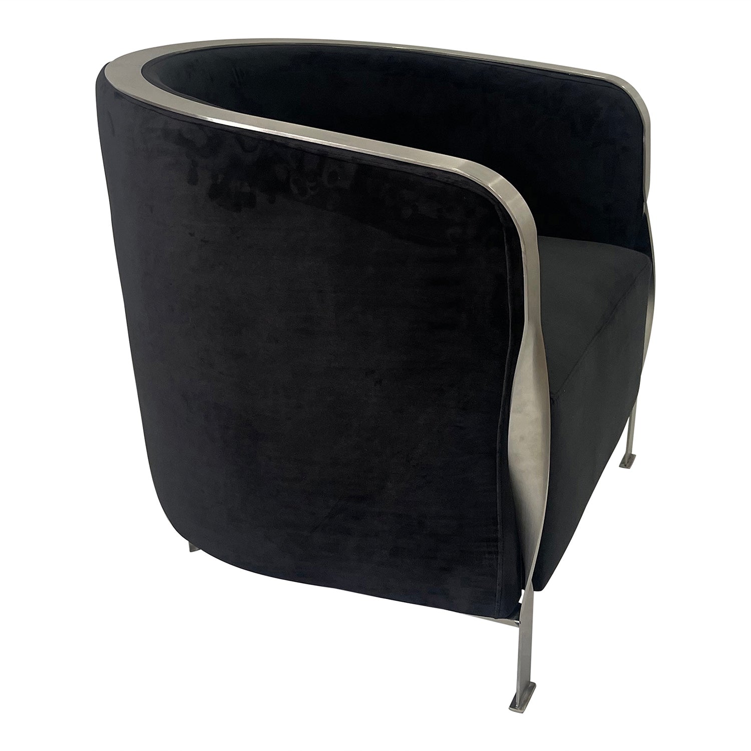 Furnings - Gunmetal Gray and Silver Sofa Chair
