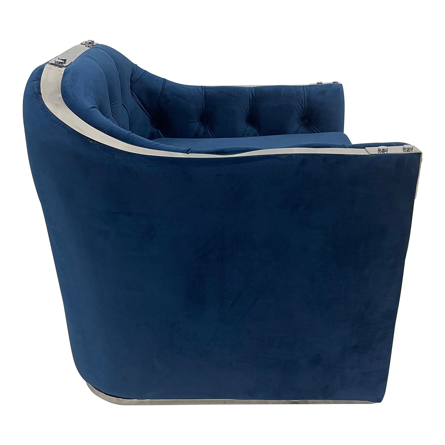 Furnings - Navy and Silver Sofa Chair