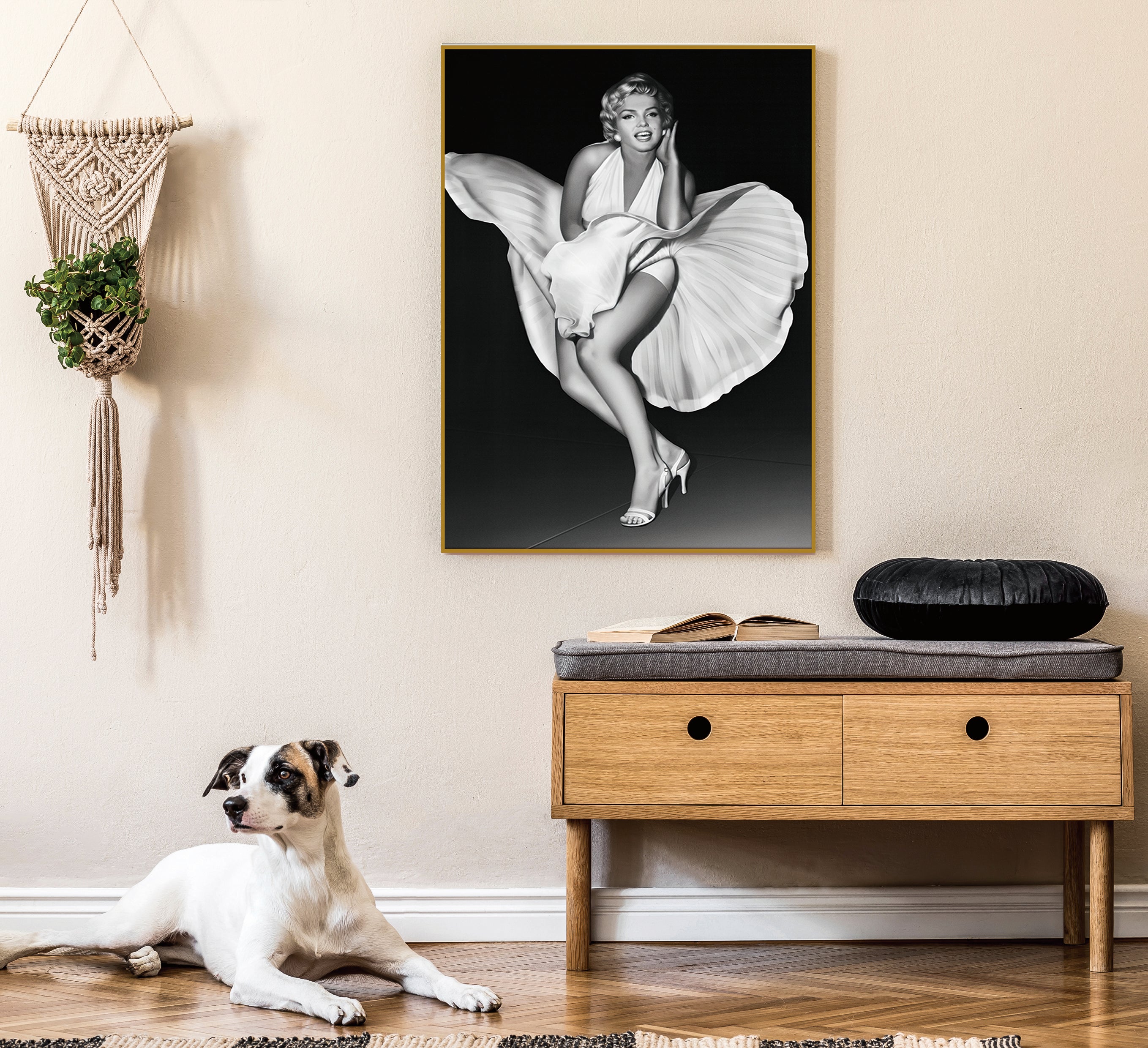 Furnings - White Dress Acrylic Print Unframed Wall Art