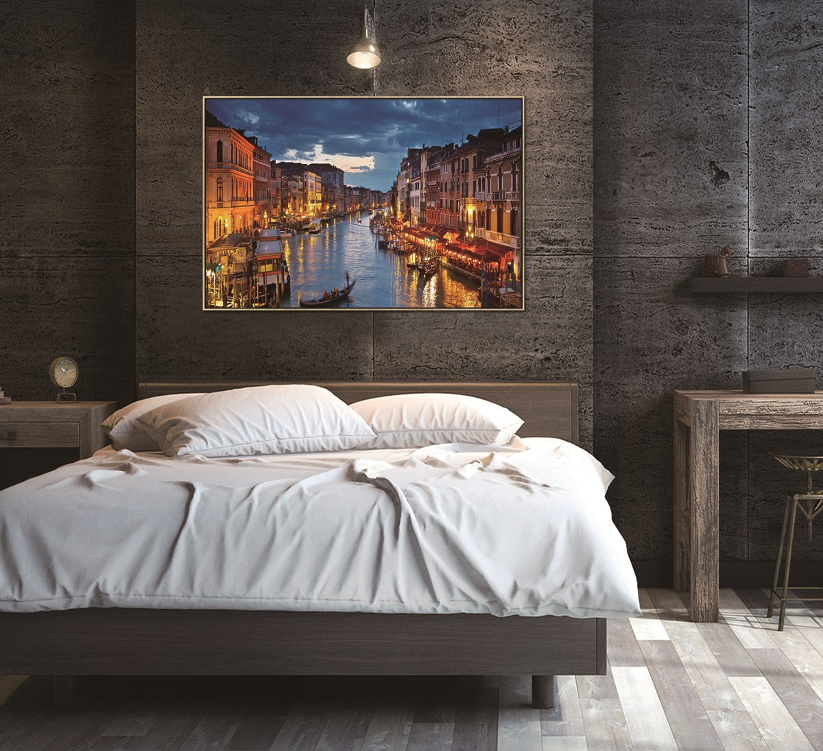 Furnings - Downtown Venice at Dusk Acrylic Print Unframed Wall Art